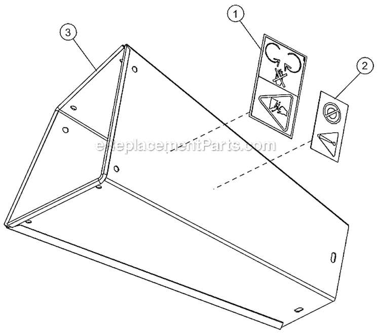 Chute Extension - Ce Compliant Diagram and Parts List for SC3265 A08787 Bear Cat Chipper Shredder